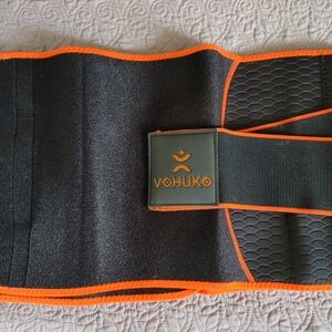 Vohuko Black Waist Trainer with Orange Trim